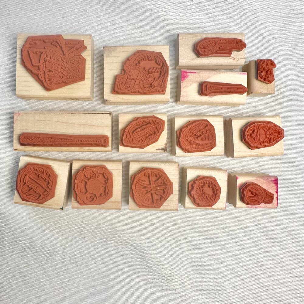 Stampin' Up! Lot of 2 Wooden Stamp Sets 2001 Old Glory 2004 Sporting Goods - Picture 5 of 7